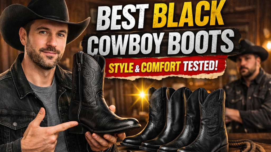13 Best Mens Black Cowboy Boots That Deliver Style and Comfort