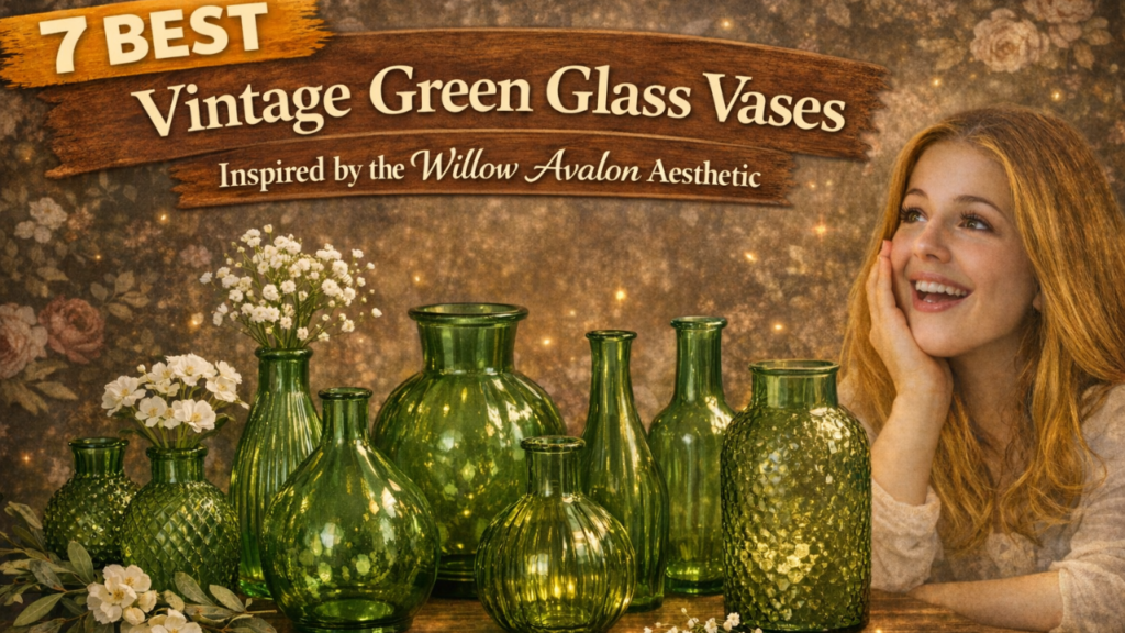 7 Vintage Green Glass Vases Inspired by the Willow Avalon Aesthetic
