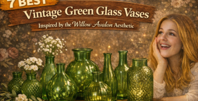7 Vintage Green Glass Vases Inspired by the Willow Avalon Aesthetic