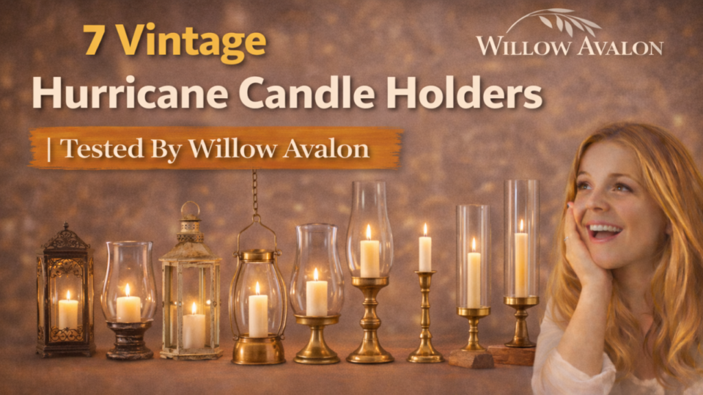 7 Vintage Hurricane Candle Holders