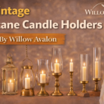 7 Vintage Hurricane Candle Holders