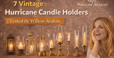 7 Vintage Hurricane Candle Holders