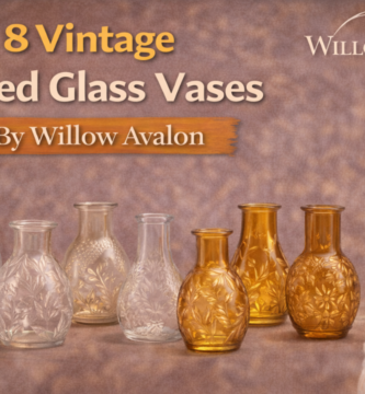 8 Vintage Etched Glass Vases Tested By Willow Avalon